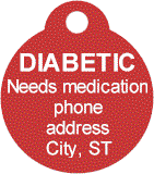 Get your pet a DIABETIC tag